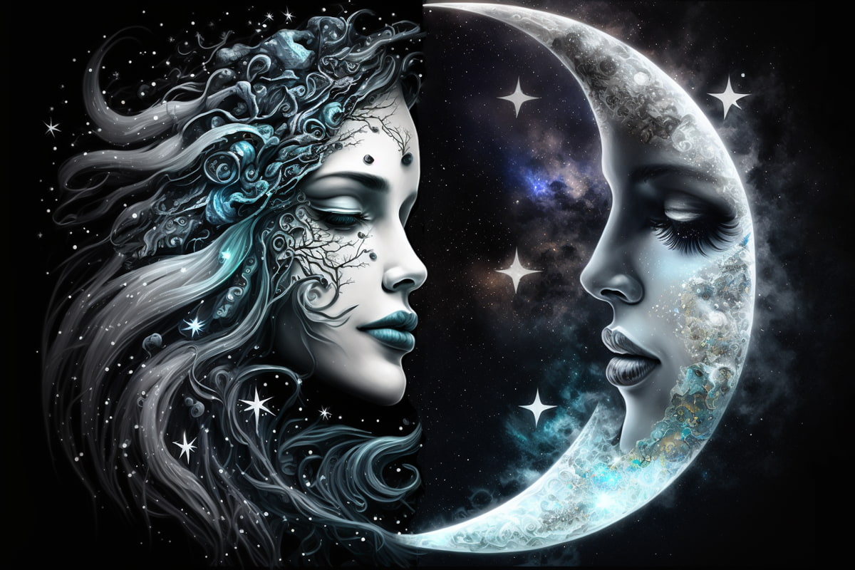 The Moon And Moon Goddess